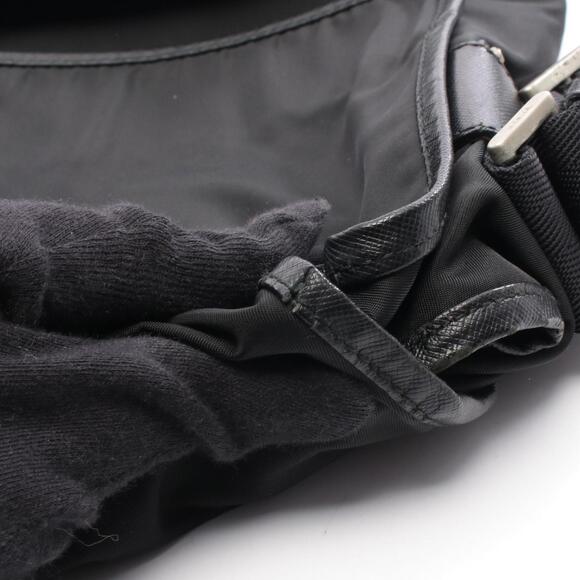 Prada Nylon Shoulder Bag, and Leather, Women's, Black, V158X - Picture 7 of 10
